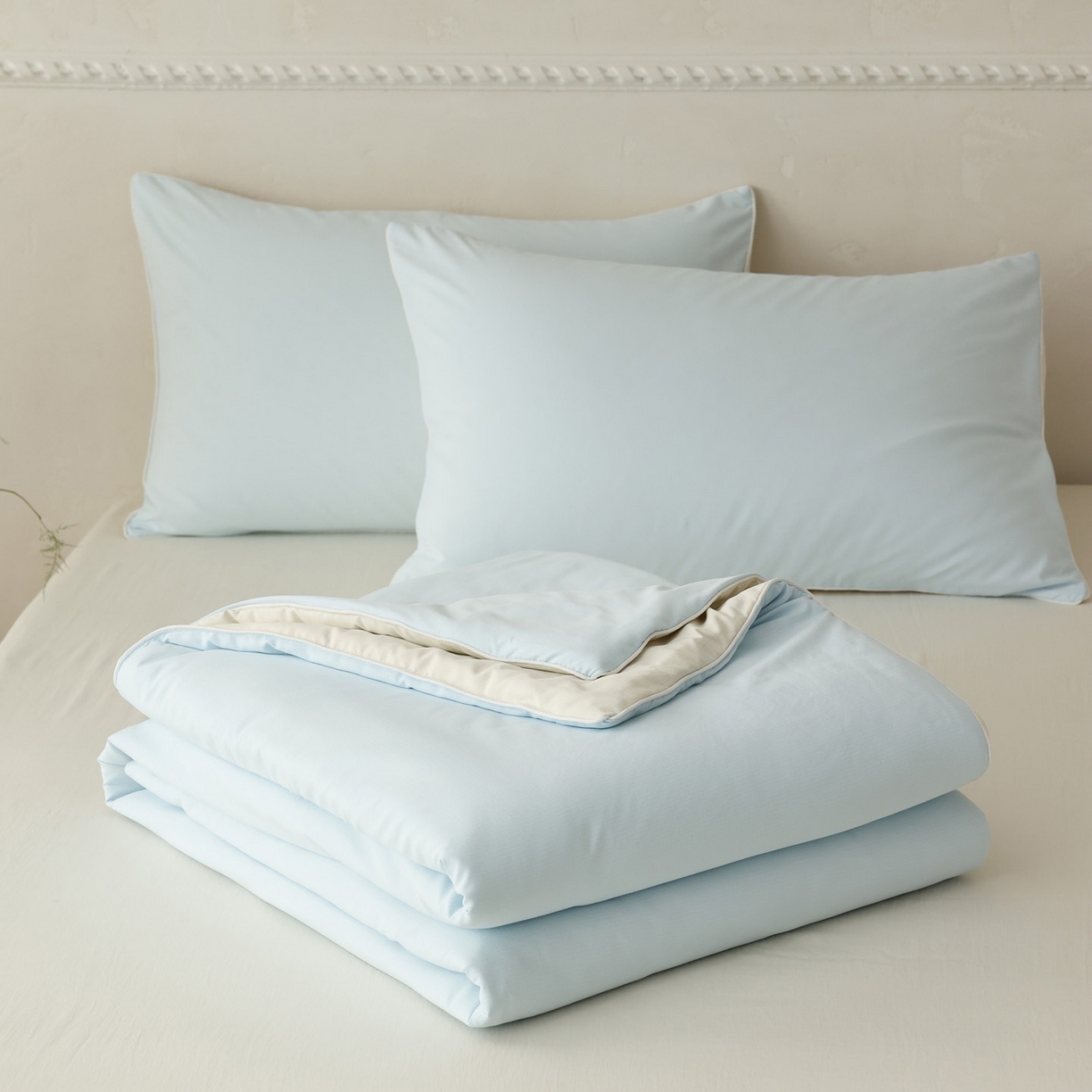 91家纺网 家纺一手货源 找家纺 万盛家纺 2026春夏新款果冻速干夏被夏凉被空调被 星空蓝-米