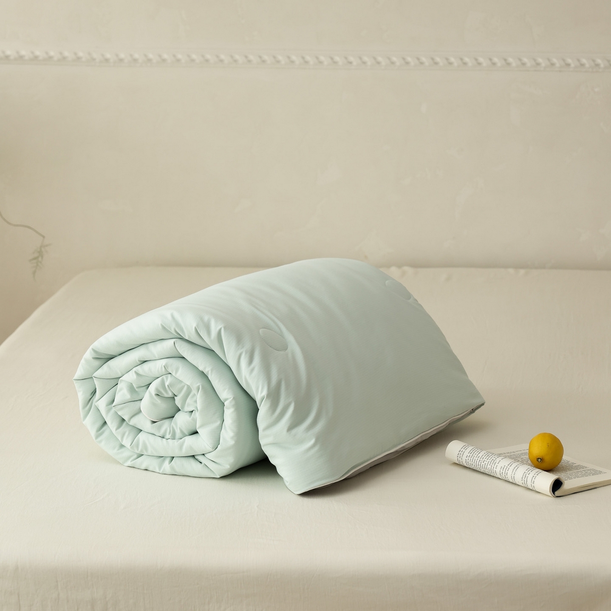 91家纺网 家纺一手货源 找家纺 万盛家纺 2026春夏新款果冻速干夏被夏凉被空调被 冰清绿-灰