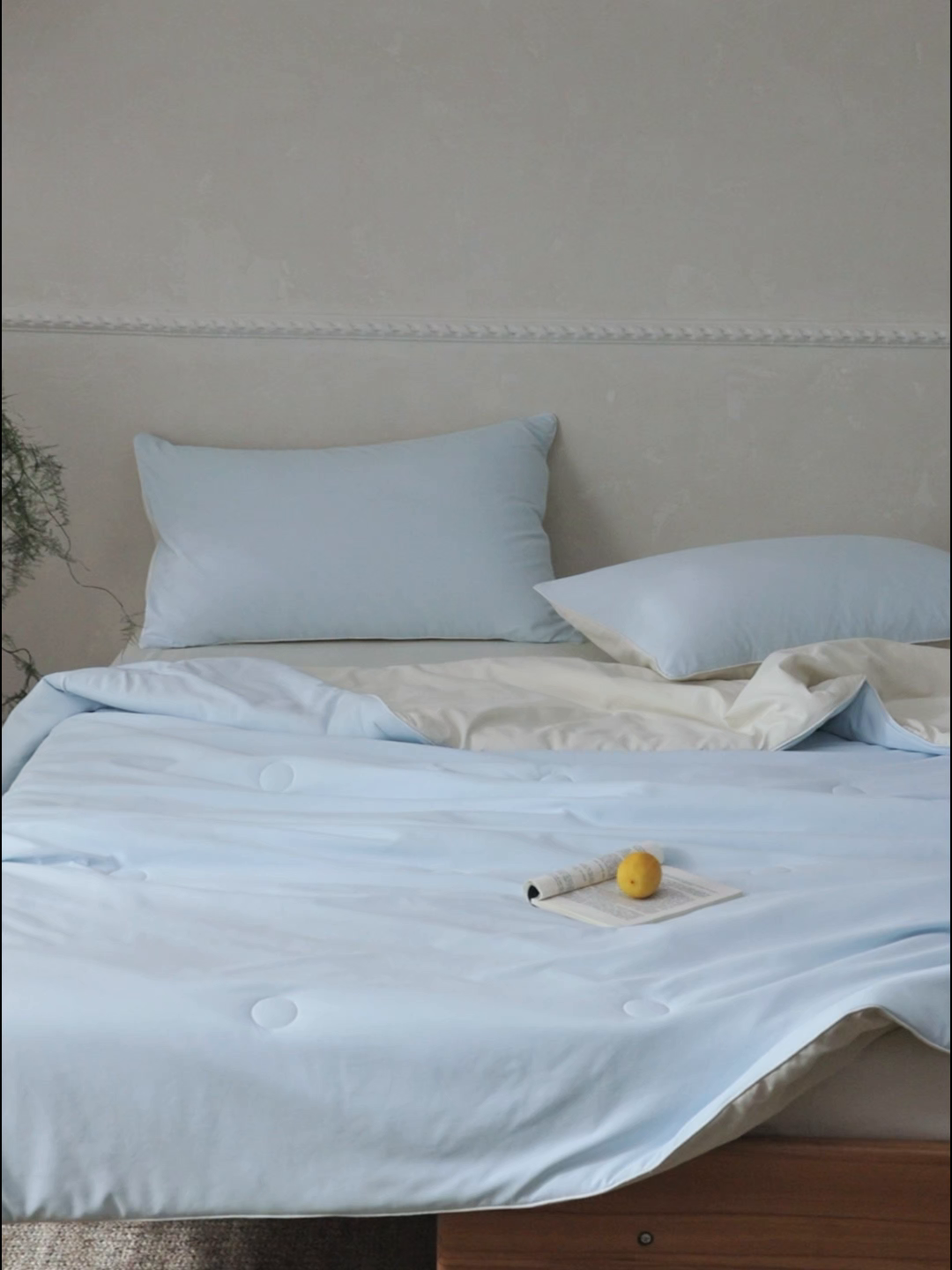 91家纺网 家纺一手货源 找家纺 万盛家纺 2026春夏新款果冻速干夏被夏凉被空调被 星空蓝-米