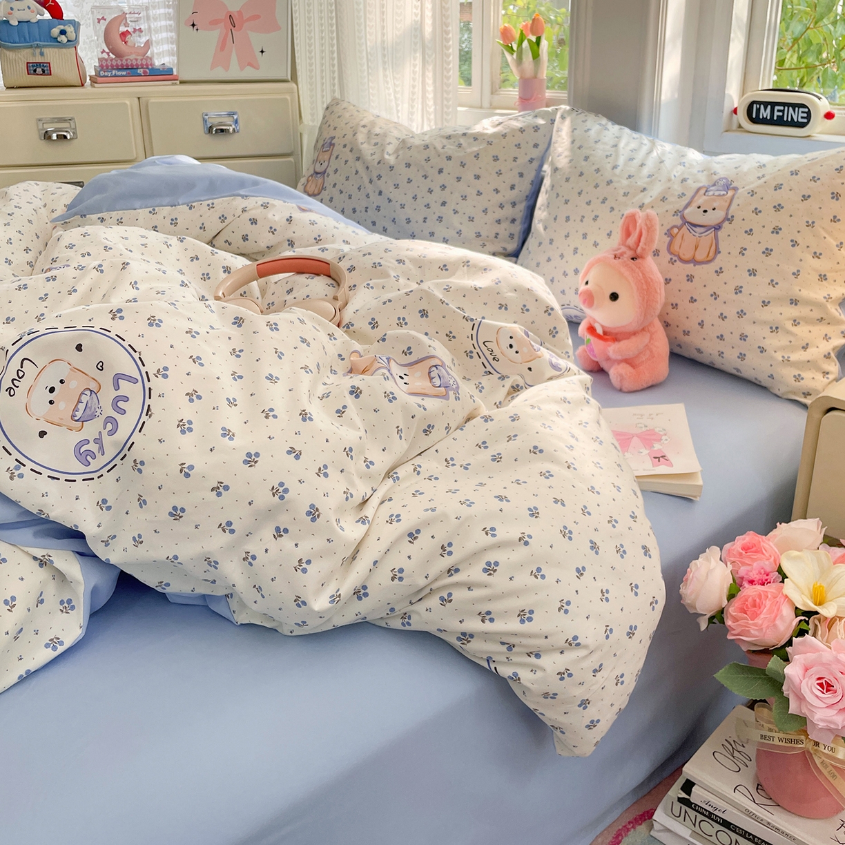 瑞禾家纺 2026新款古法水洗四件套下载文件包含买家秀 点点花萌