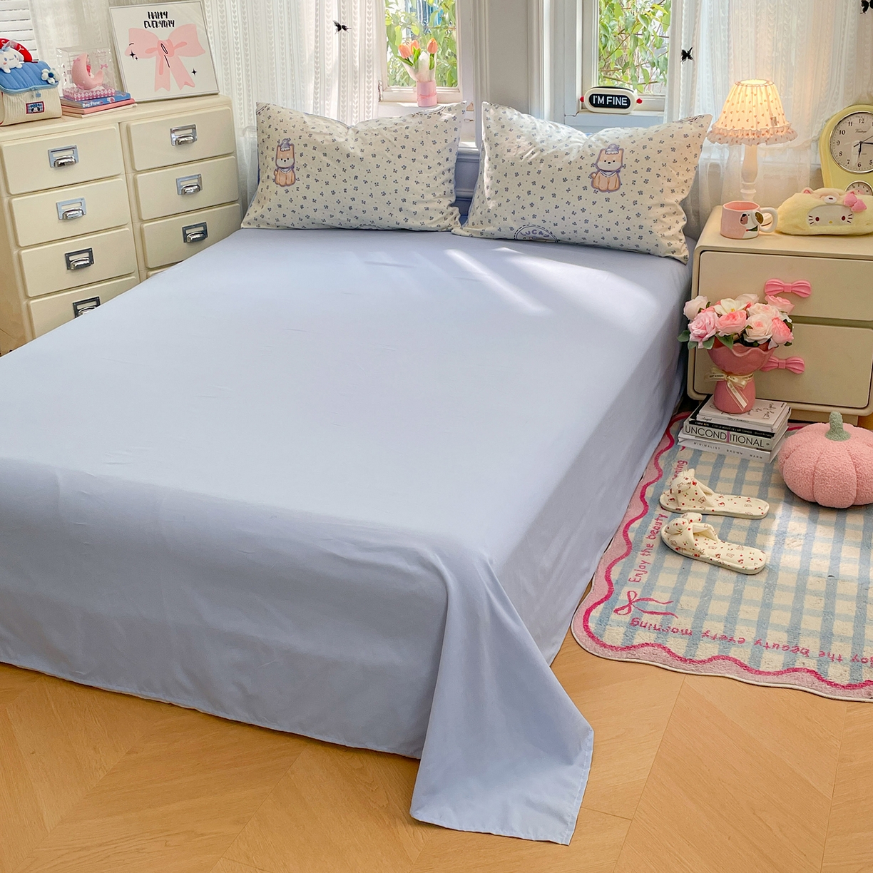 91家纺网 家纺一手货源 找家纺 瑞禾家纺 2026新款古法水洗四件套下载文件包含买家秀 点点花萌