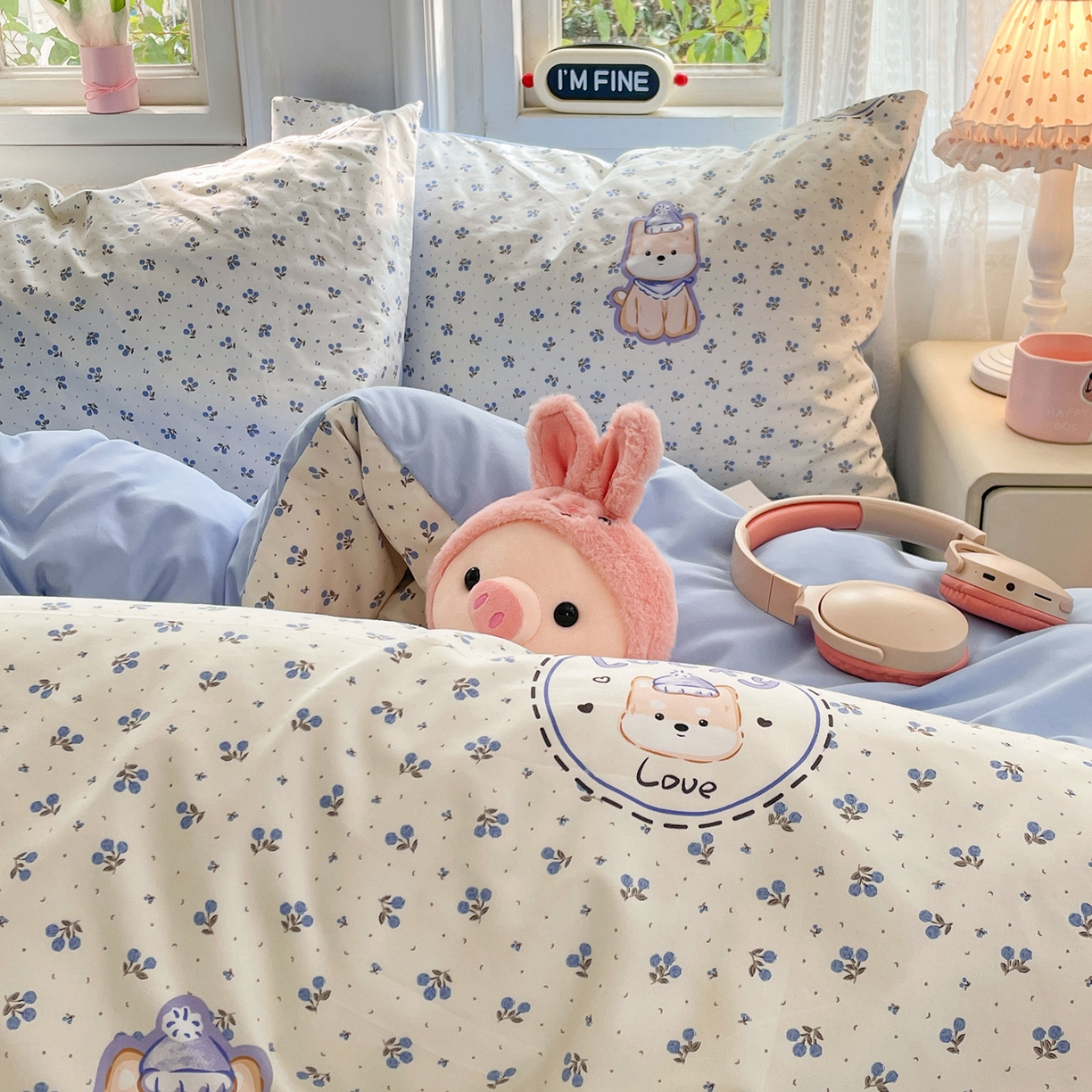 91家纺网 家纺一手货源 找家纺 瑞禾家纺 2026新款古法水洗四件套下载文件包含买家秀 点点花萌