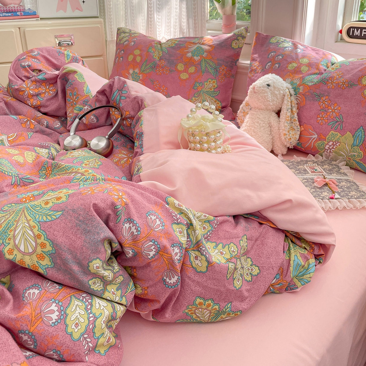 91家纺网 家纺一手货源 找家纺 瑞禾家纺 2026新款古法水洗四件套下载文件包含买家秀 花眠