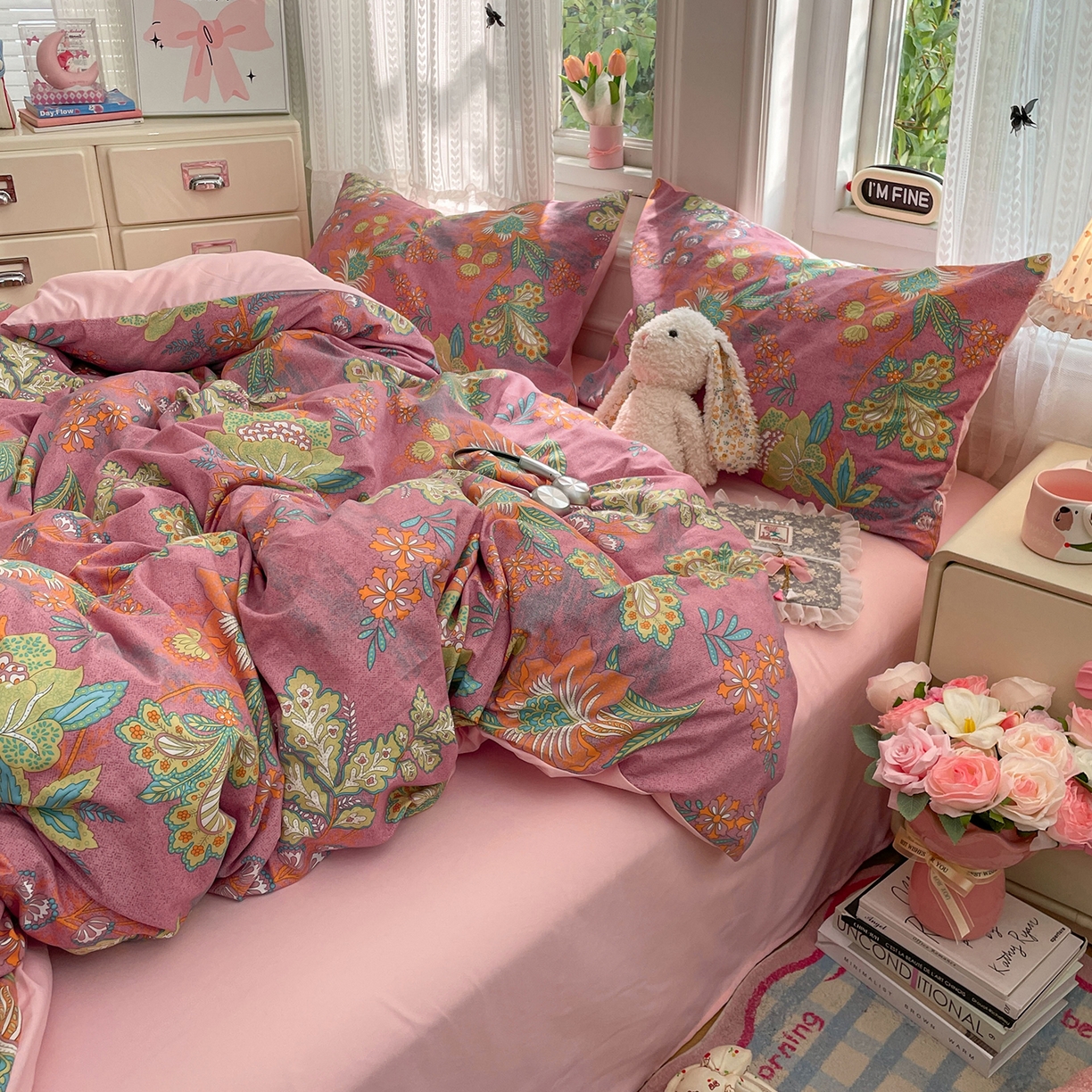 91家纺网 家纺一手货源 找家纺 瑞禾家纺 2026新款古法水洗四件套下载文件包含买家秀 花眠