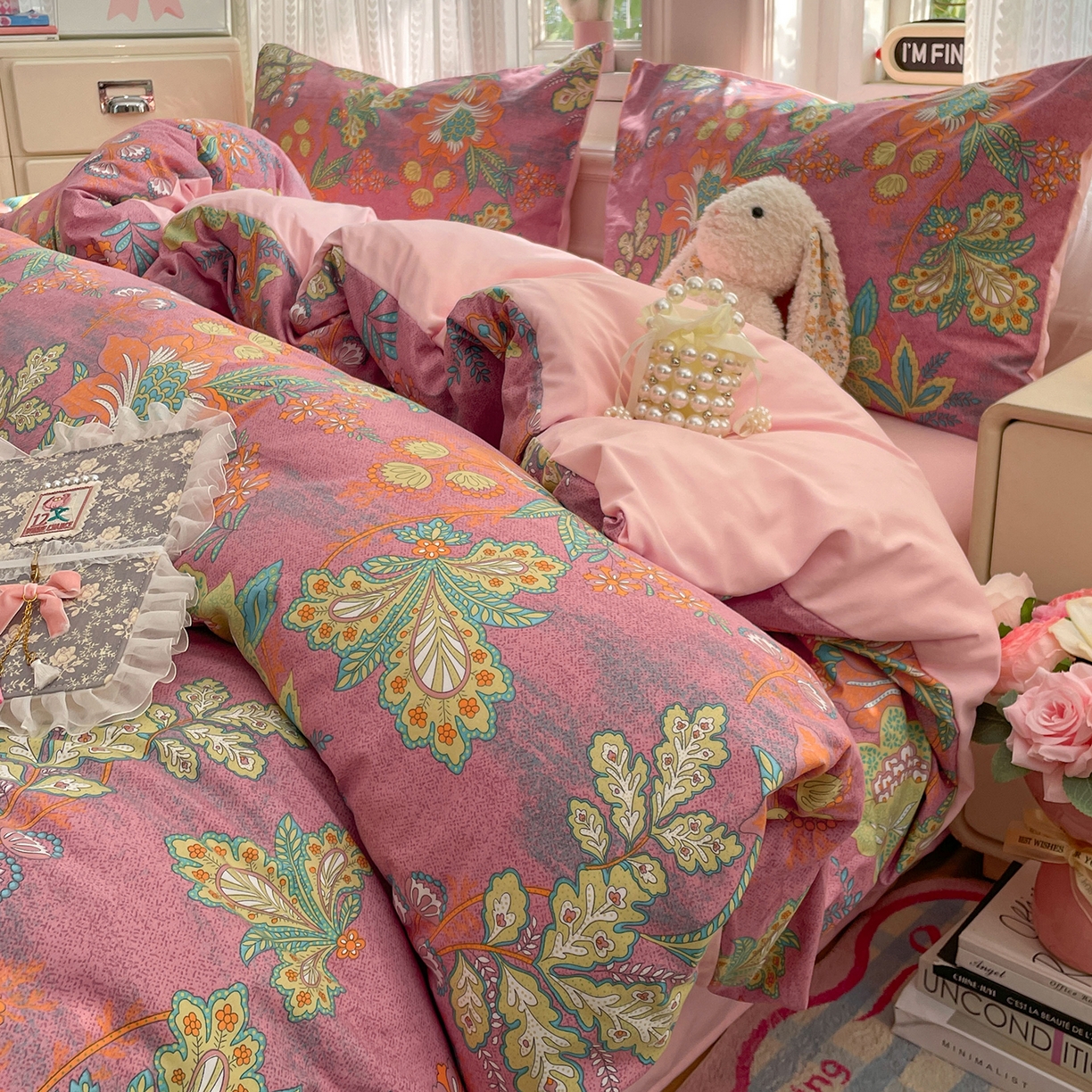 91家纺网 家纺一手货源 找家纺 瑞禾家纺 2026新款古法水洗四件套下载文件包含买家秀 花眠