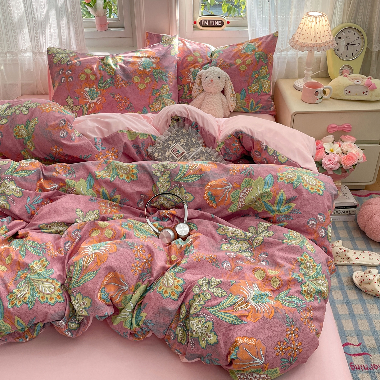 91家纺网 家纺一手货源 找家纺 瑞禾家纺 2026新款古法水洗四件套下载文件包含买家秀 花眠