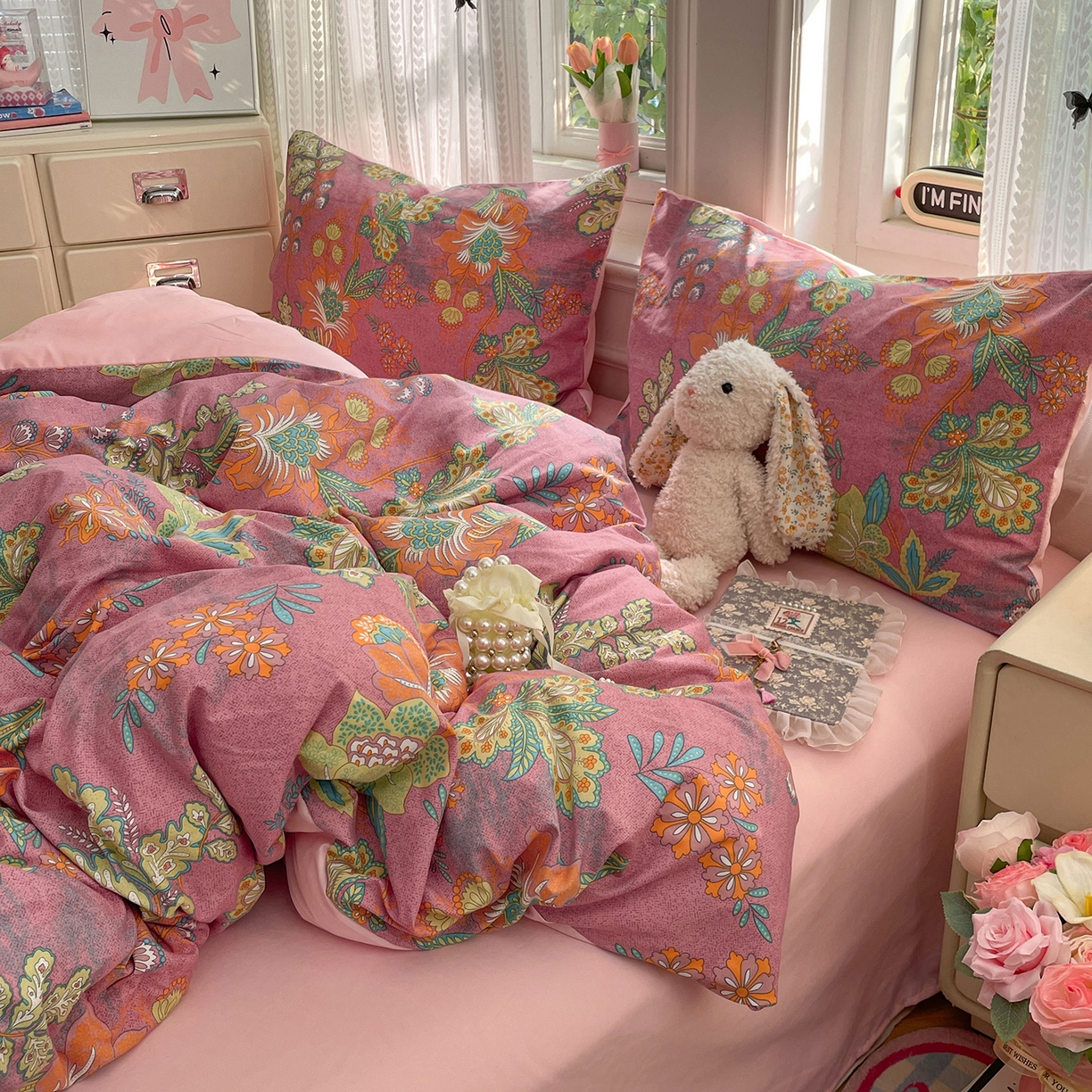 91家纺网 家纺一手货源 找家纺 瑞禾家纺 2026新款古法水洗四件套下载文件包含买家秀 花眠