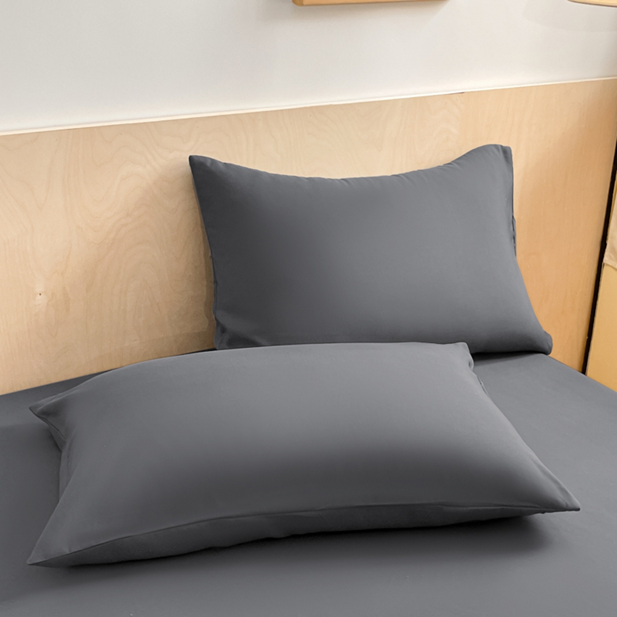 91家纺网 家纺一手货源 找家纺 欧邦 2026春夏新款纯色磨毛单床笠床笠单件单品床笠 磨毛-深灰