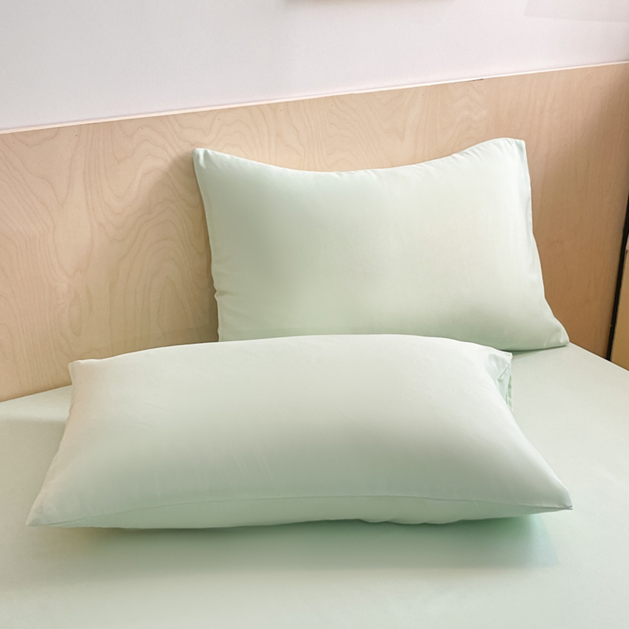 91家纺网 家纺一手货源 找家纺 欧邦 2026春夏新款纯色磨毛单床笠床笠单件单品床笠 磨毛-浅绿