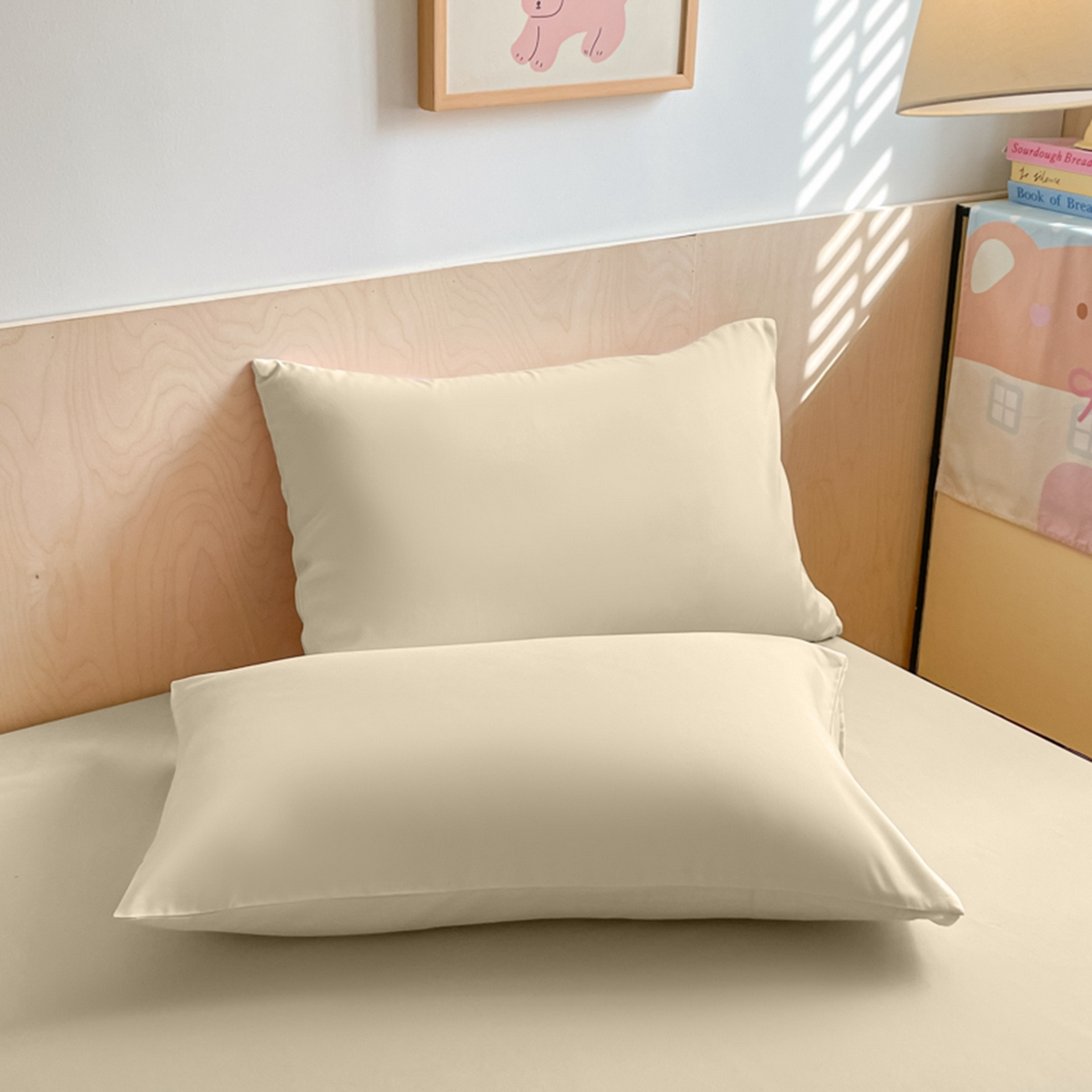 91家纺网 家纺一手货源 找家纺 欧邦 2026春夏新款纯色磨毛单床笠床笠单件单品床笠 磨毛-卡其