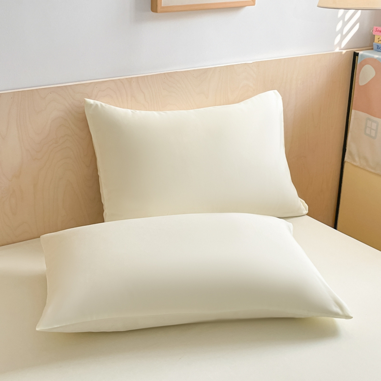 91家纺网 家纺一手货源 找家纺 欧邦 2026春夏新款纯色磨毛单床笠床笠单件单品床笠 磨毛-米白