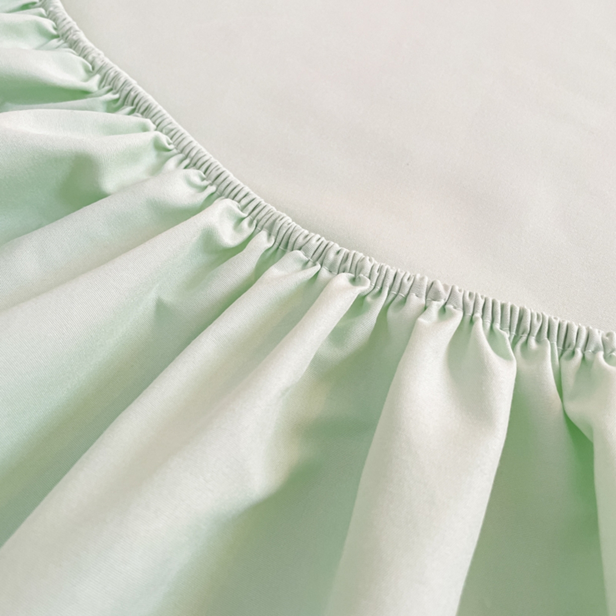 91家纺网 家纺一手货源 找家纺 欧邦 2026春夏新款纯色磨毛单床笠床笠单件单品床笠 磨毛-浅绿