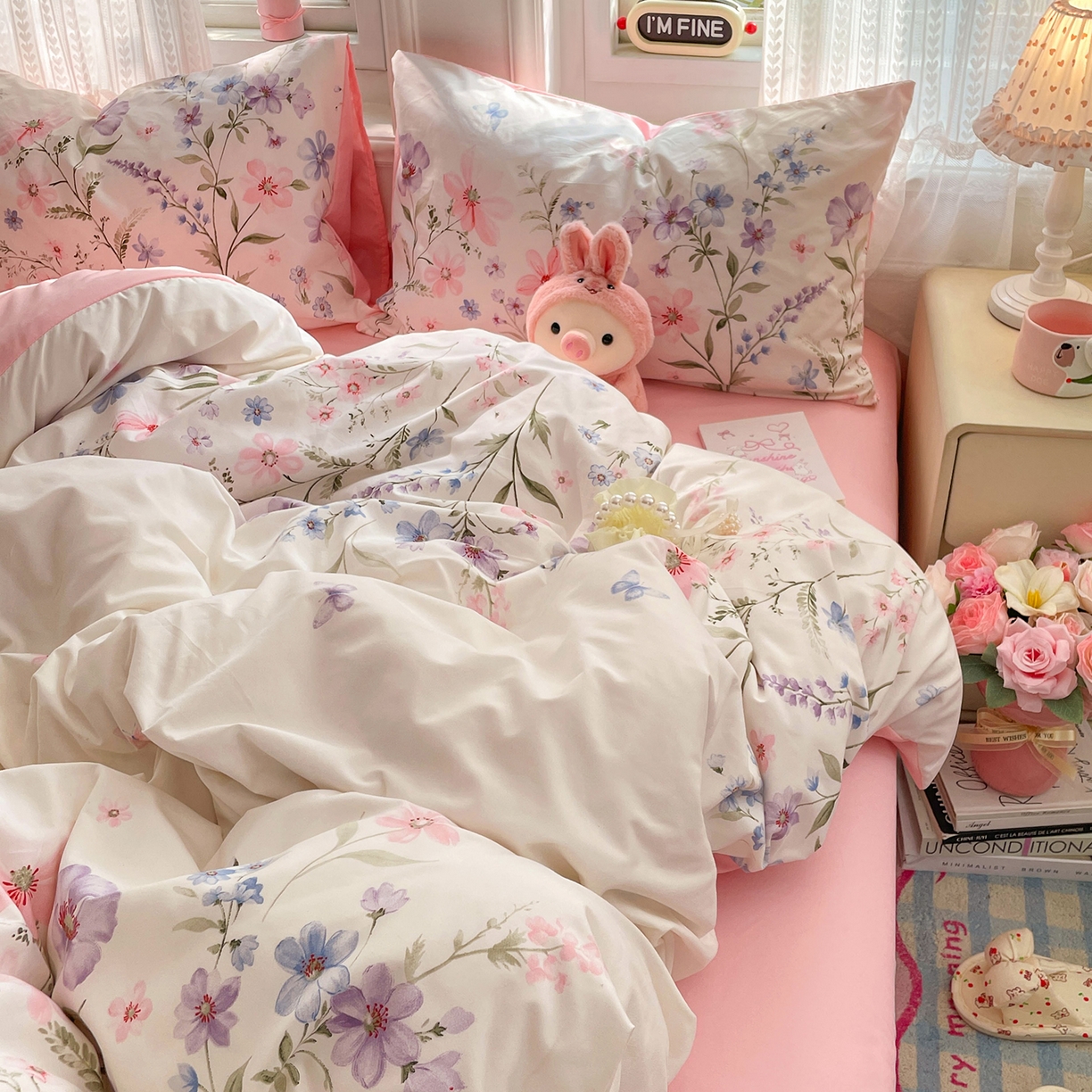 91家纺网 家纺一手货源 找家纺 瑞禾家纺 2026新款古法水洗四件套下载文件包含买家秀 花栖