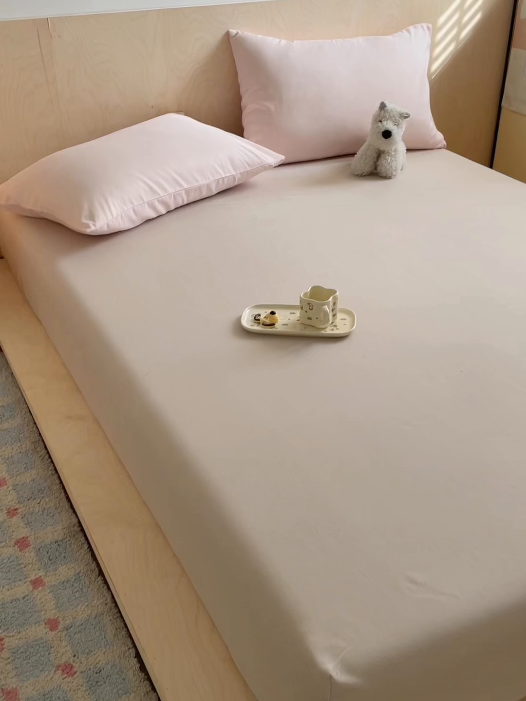 91家纺网 家纺一手货源 找家纺 欧邦 2026春夏新款纯色磨毛单床笠床笠单件单品床笠 磨毛-卡其