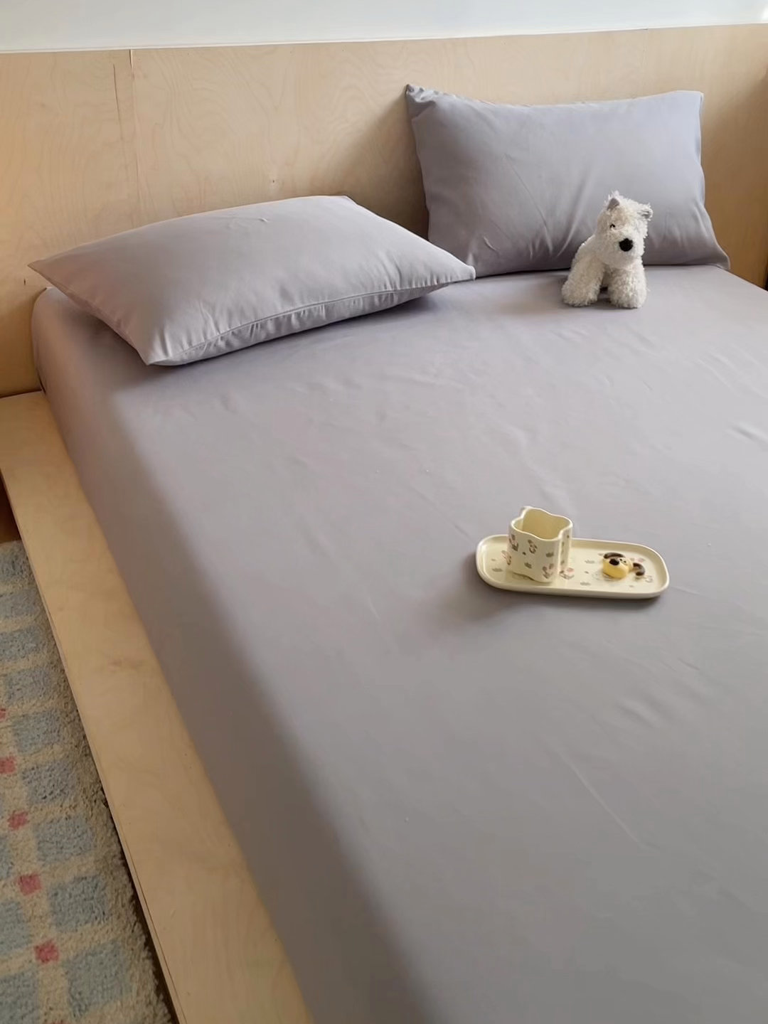 91家纺网 家纺一手货源 找家纺 欧邦 2026春夏新款纯色磨毛单床笠床笠单件单品床笠 磨毛-浅灰