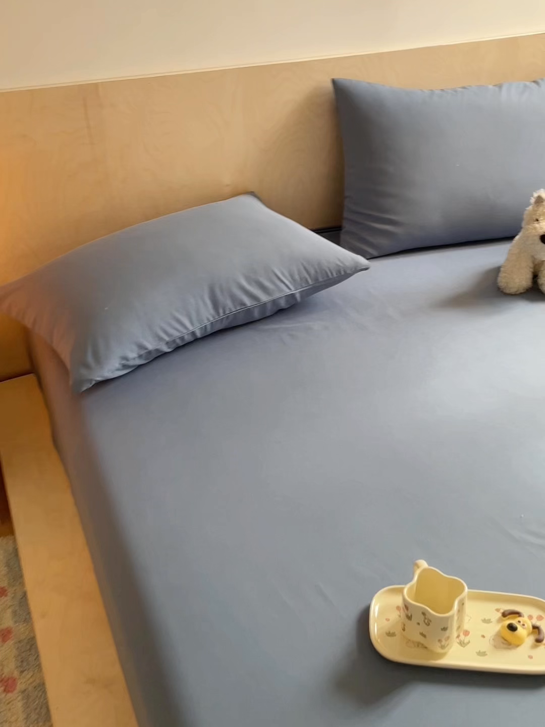 91家纺网 家纺一手货源 找家纺 欧邦 2026春夏新款纯色磨毛单床笠床笠单件单品床笠 磨毛-藏青