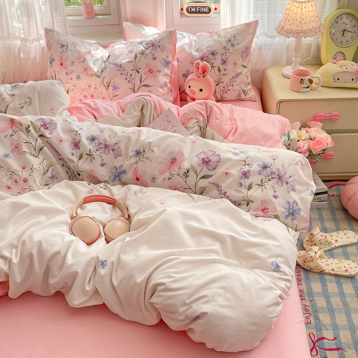 91家纺网 家纺一手货源 找家纺 瑞禾家纺 2026新款古法水洗四件套下载文件包含买家秀 花栖