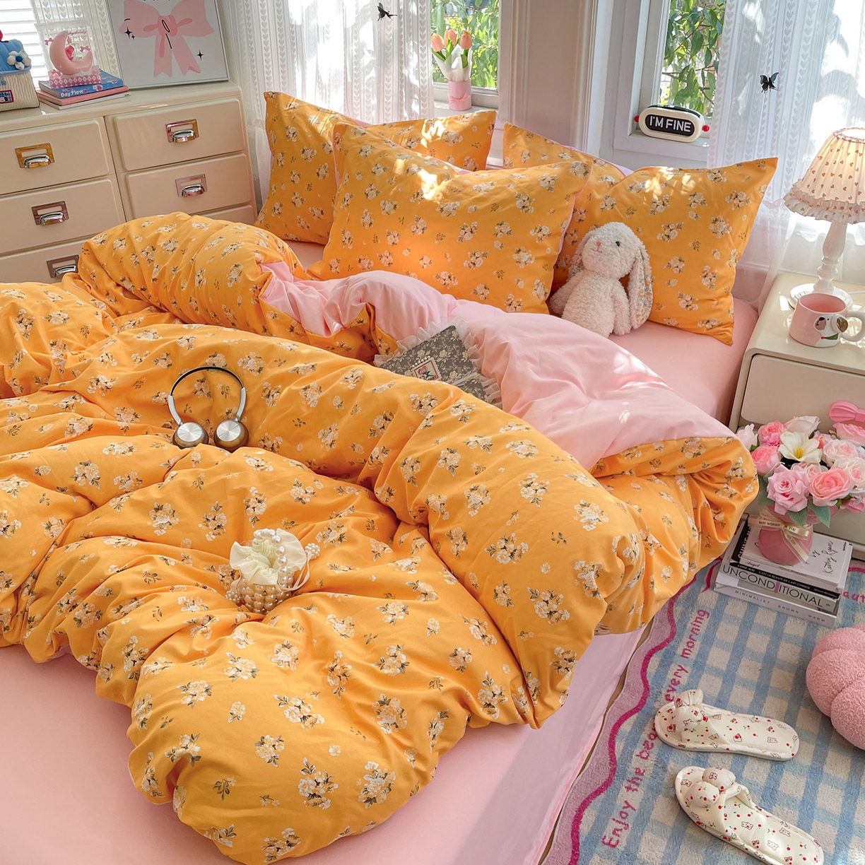 91家纺网 家纺一手货源 找家纺 瑞禾家纺 2026新款古法水洗四件套下载文件包含买家秀 花语相伴