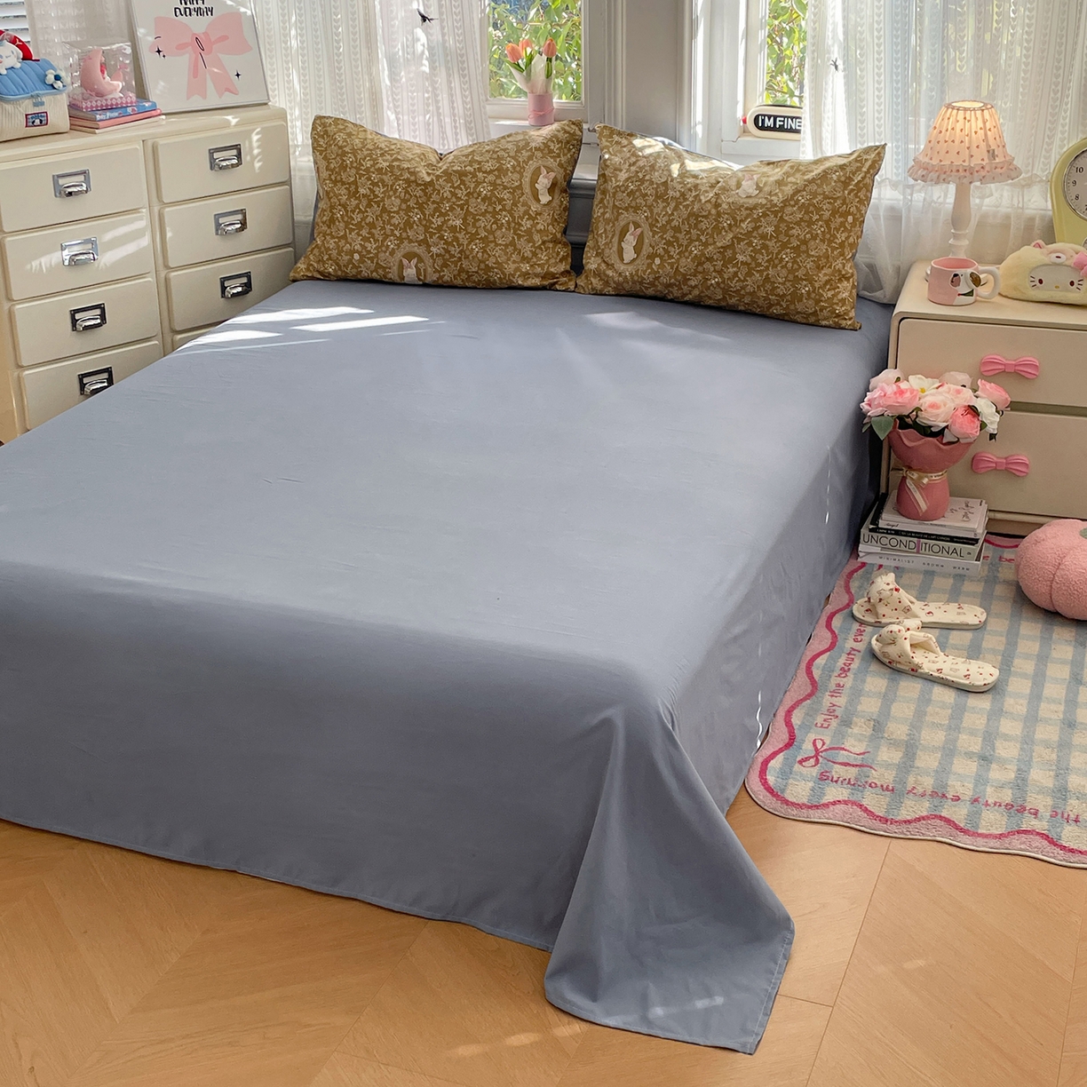 91家纺网 家纺一手货源 找家纺 瑞禾家纺 2026新款古法水洗四件套下载文件包含买家秀 焦糖花影