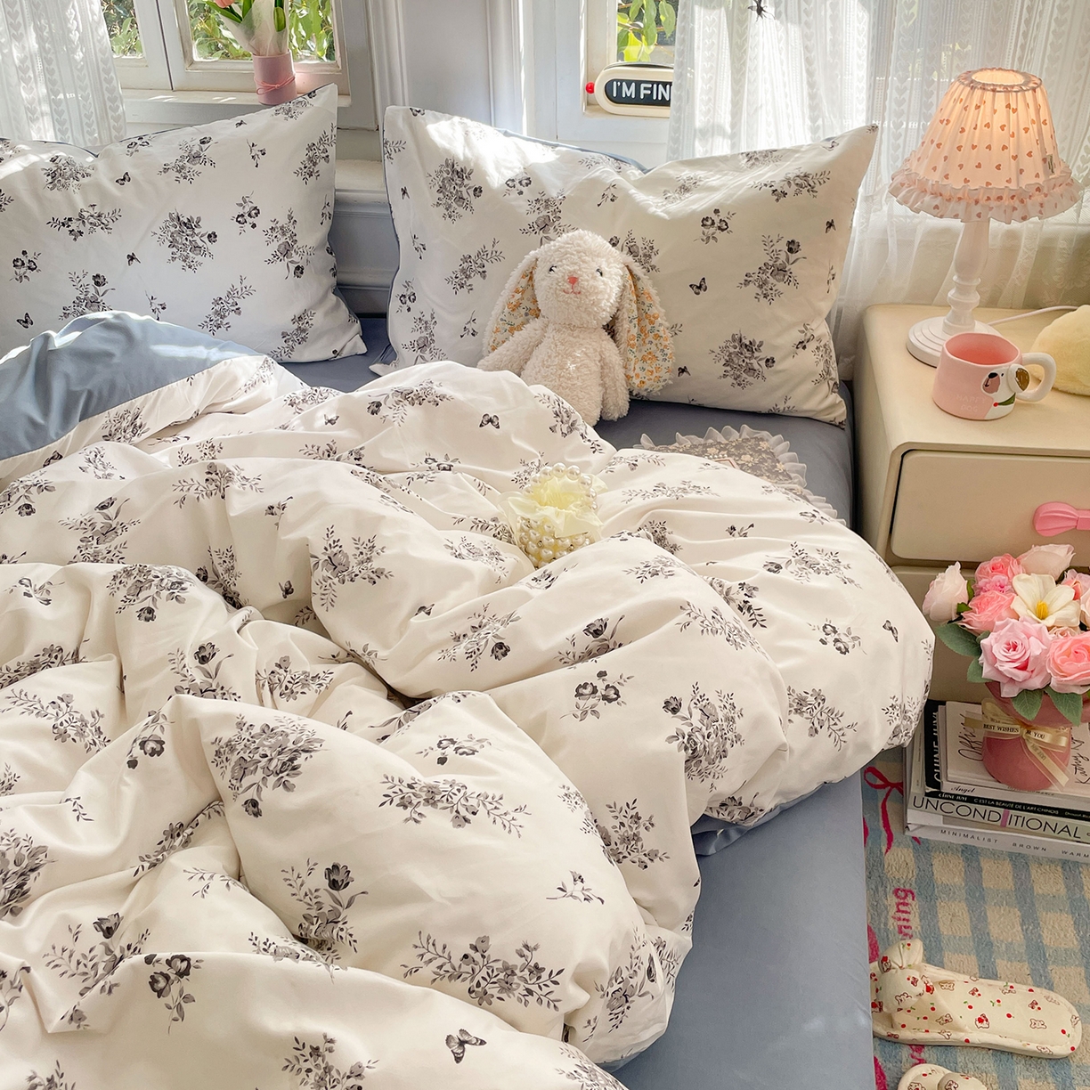 91家纺网 家纺一手货源 找家纺 瑞禾家纺 2026新款古法水洗四件套下载文件包含买家秀 梦幻花蝶