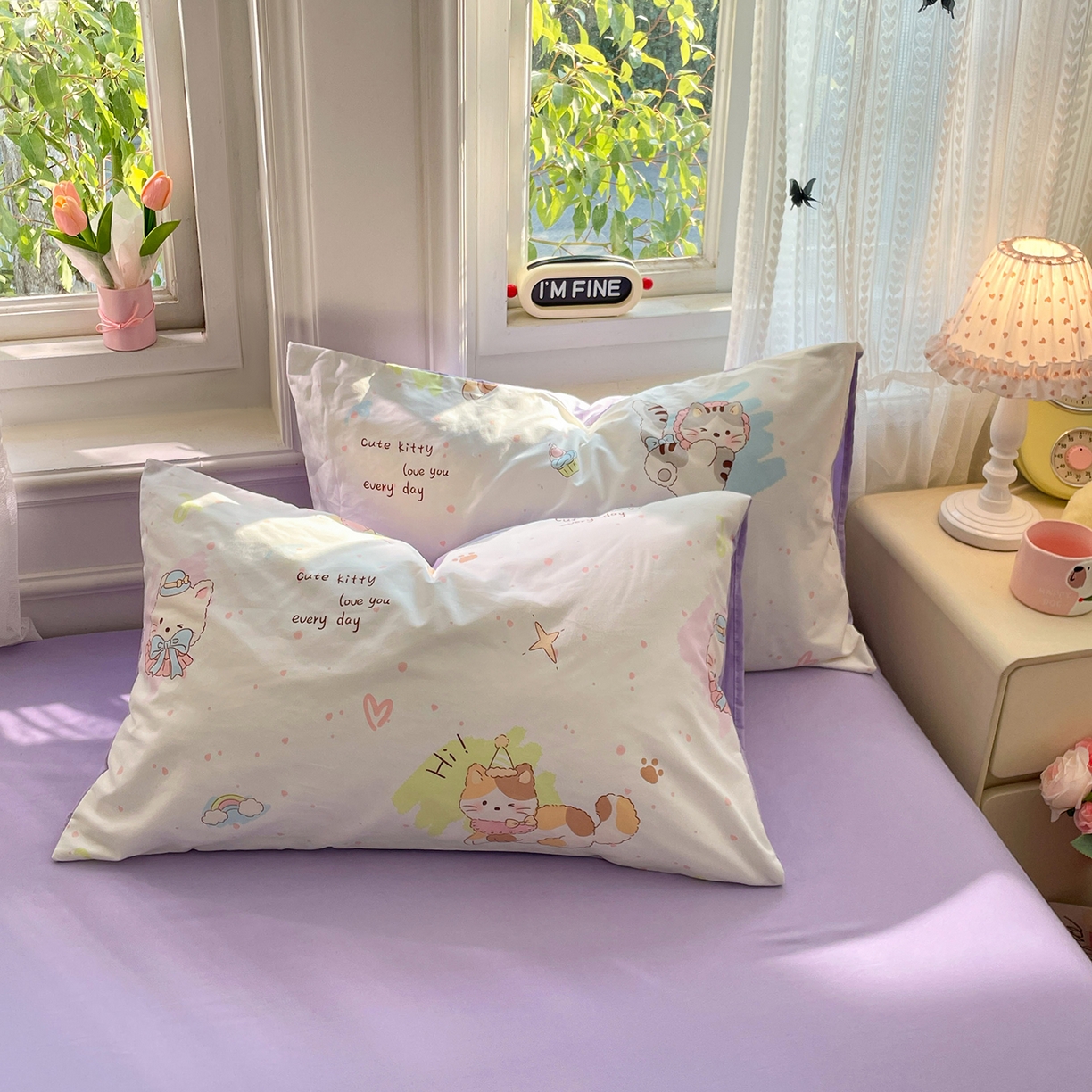 91家纺网 家纺一手货源 找家纺 瑞禾家纺 2026新款古法水洗四件套下载文件包含买家秀 奶糖小猫