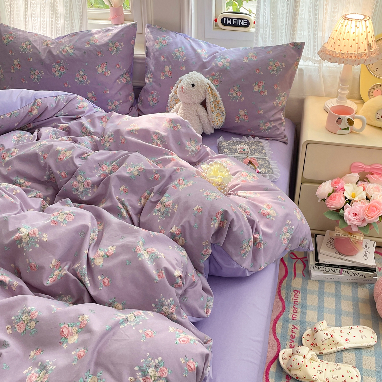 91家纺网 家纺一手货源 找家纺 瑞禾家纺 2026新款古法水洗四件套下载文件包含买家秀 柔紫繁花