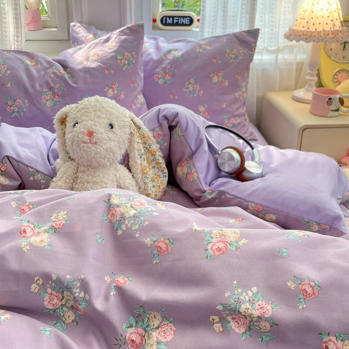 91家纺网 家纺一手货源 找家纺 瑞禾家纺 2026新款古法水洗四件套下载文件包含买家秀 柔紫繁花