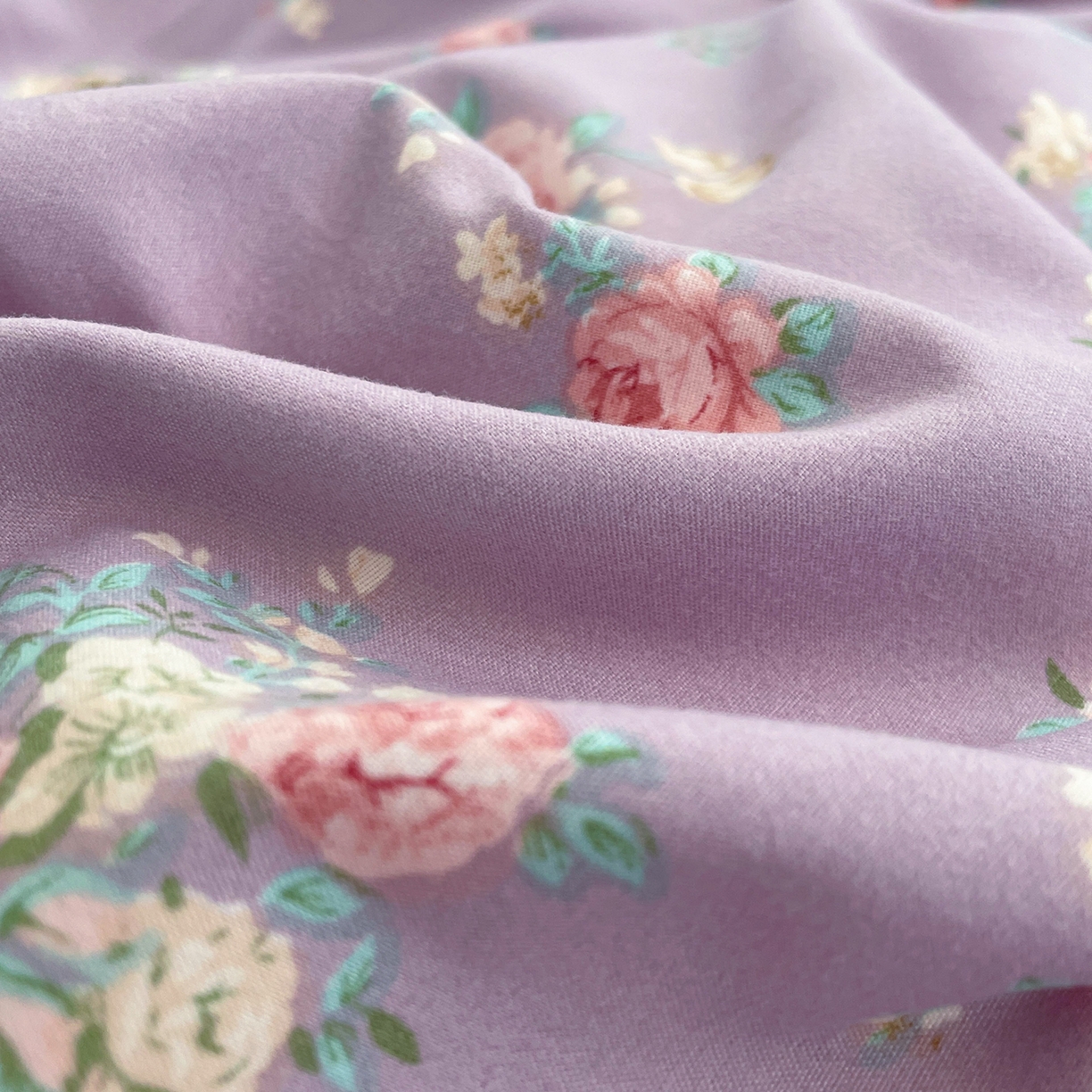 91家纺网 家纺一手货源 找家纺 瑞禾家纺 2026新款古法水洗四件套下载文件包含买家秀 柔紫繁花