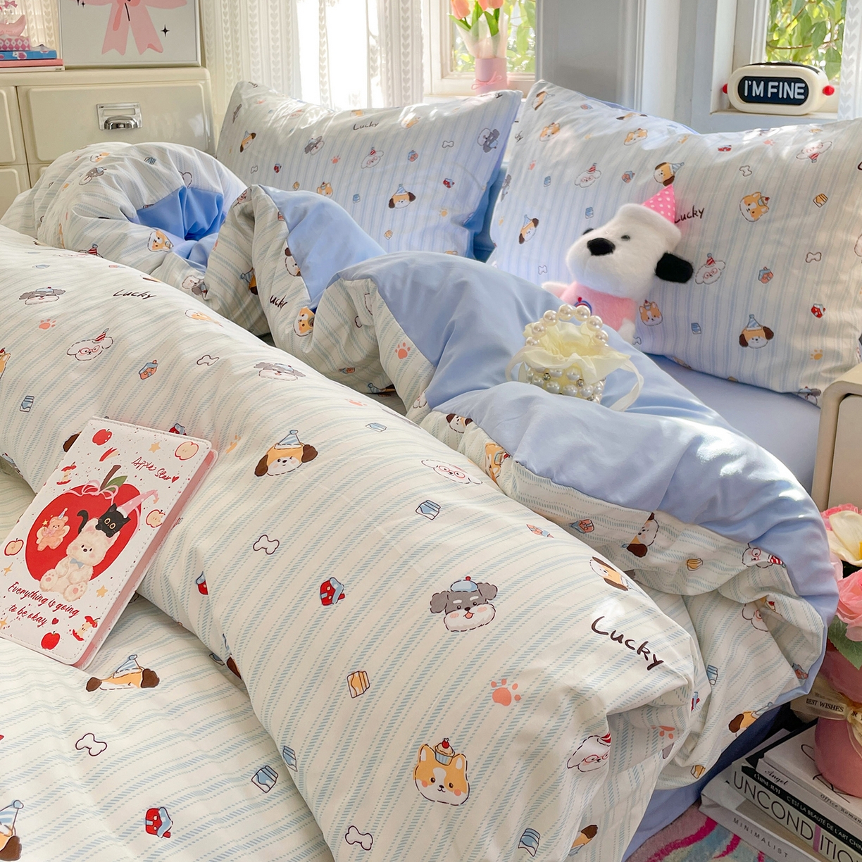 91家纺网 家纺一手货源 找家纺 瑞禾家纺 2026新款古法水洗四件套下载文件包含买家秀 软眠萌趣