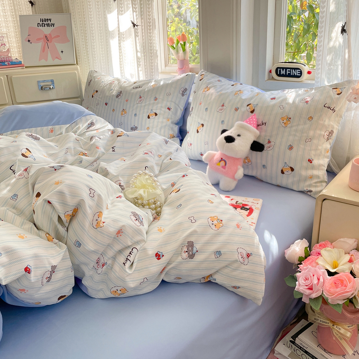 91家纺网 家纺一手货源 找家纺 瑞禾家纺 2026新款古法水洗四件套下载文件包含买家秀 软眠萌趣