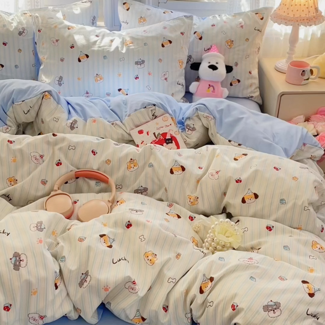 91家纺网 家纺一手货源 找家纺 瑞禾家纺 2026新款古法水洗四件套下载文件包含买家秀 软眠萌趣