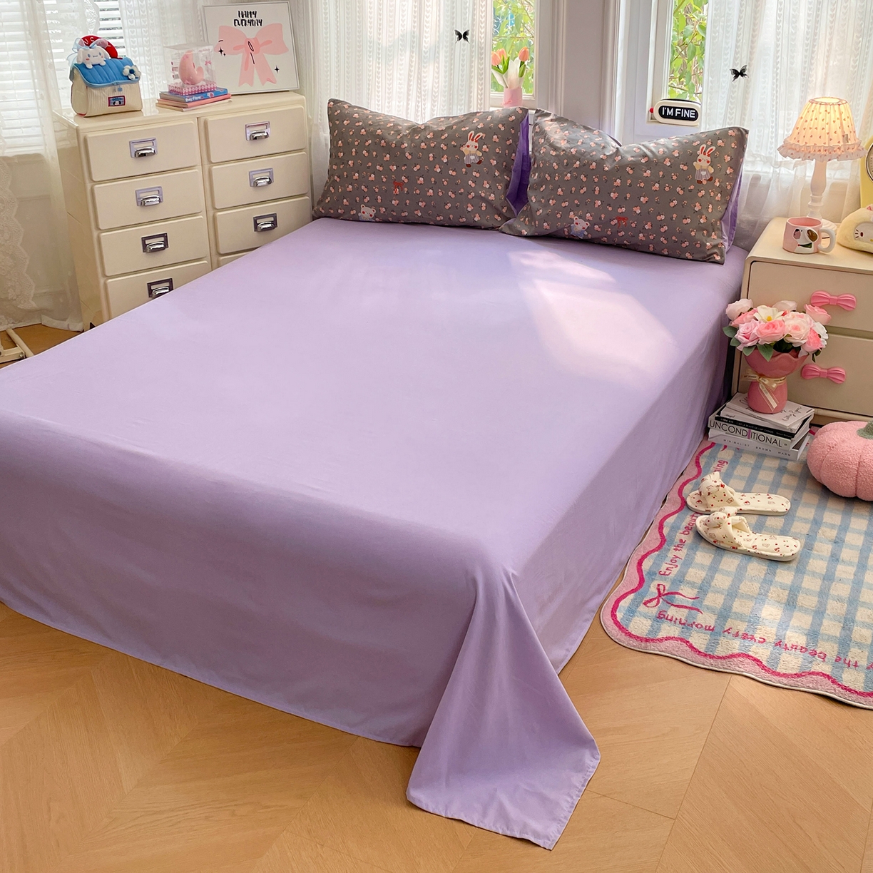 91家纺网 家纺一手货源 找家纺 瑞禾家纺 2026新款古法水洗四件套下载文件包含买家秀 森屿花兔