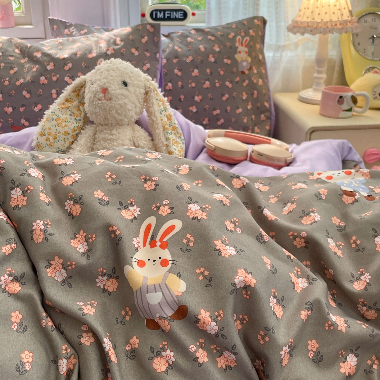 91家纺网 家纺一手货源 找家纺 瑞禾家纺 2026新款古法水洗四件套下载文件包含买家秀 森屿花兔