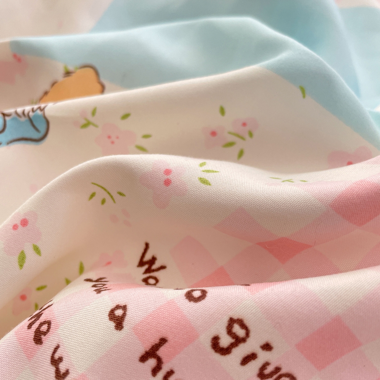 91家纺网 家纺一手货源 找家纺 瑞禾家纺 2026新款古法水洗四件套下载文件包含买家秀 甜趣萌格