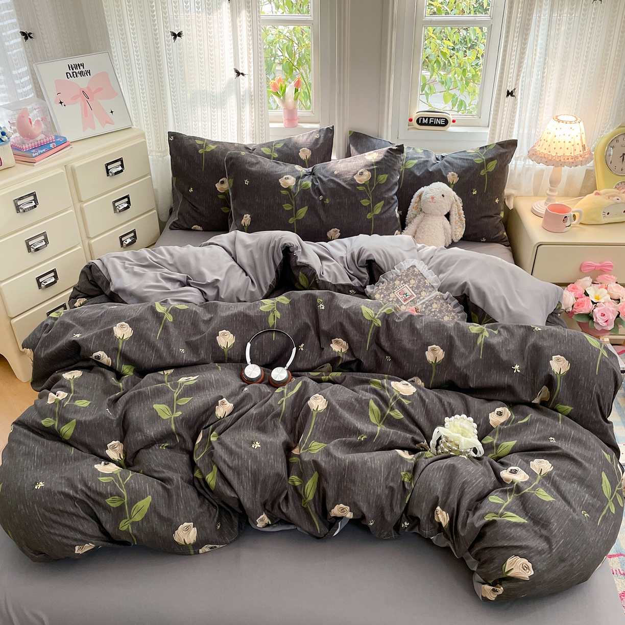 91家纺网 家纺一手货源 找家纺 瑞禾家纺 2026新款古法水洗四件套下载文件包含买家秀 雅致玫瑰