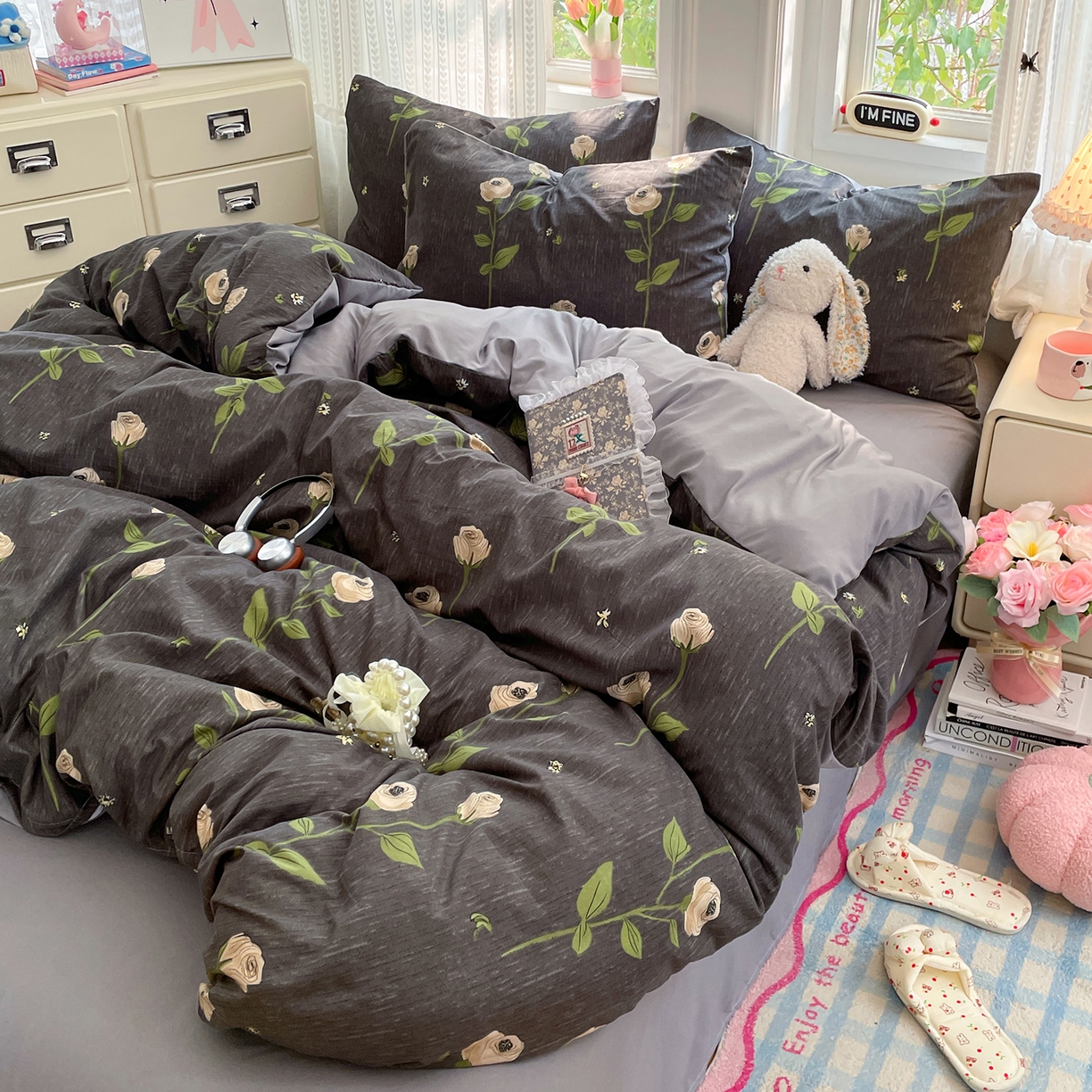 91家纺网 家纺一手货源 找家纺 瑞禾家纺 2026新款古法水洗四件套下载文件包含买家秀 雅致玫瑰