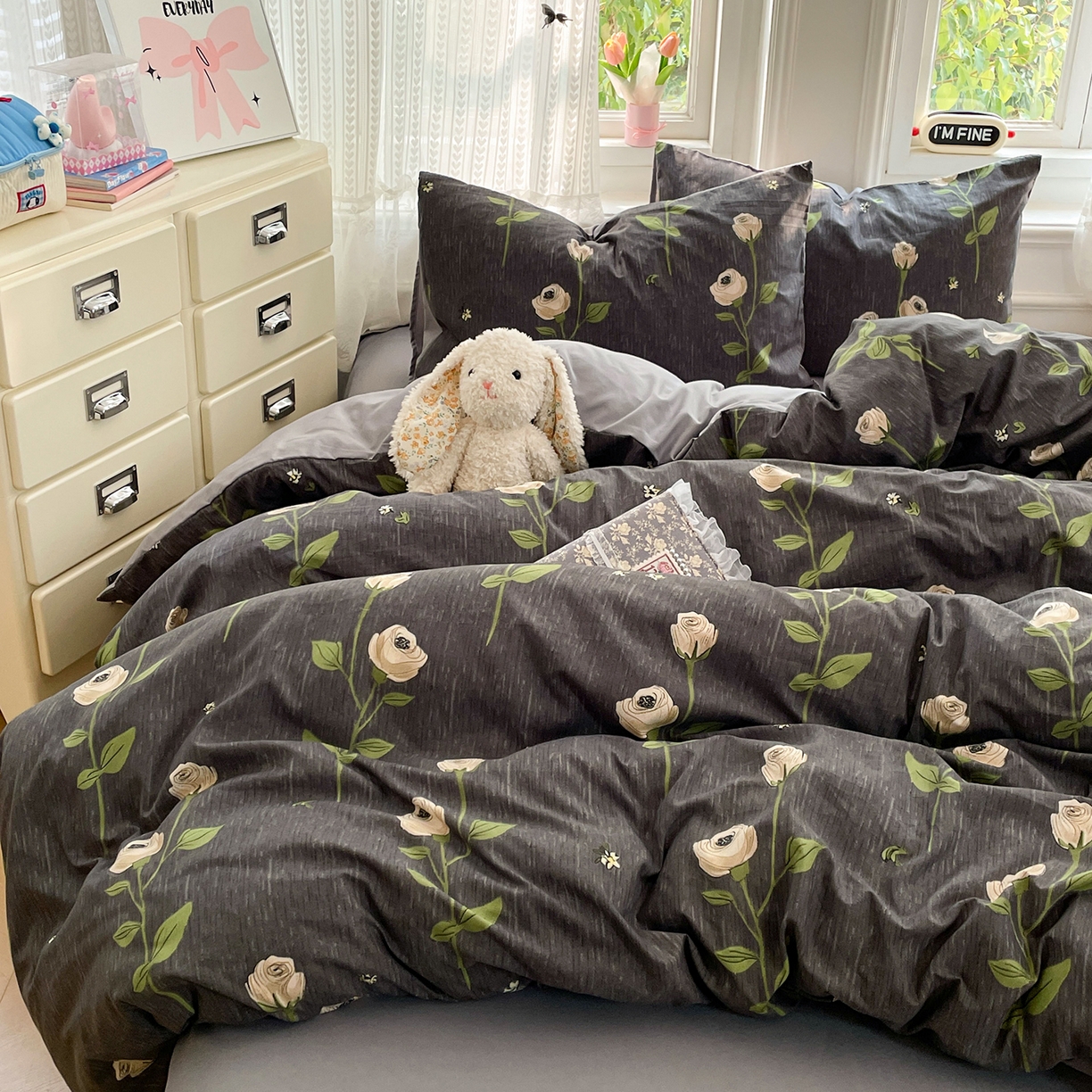 91家纺网 家纺一手货源 找家纺 瑞禾家纺 2026新款古法水洗四件套下载文件包含买家秀 雅致玫瑰