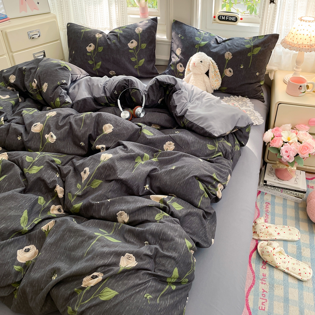 91家纺网 家纺一手货源 找家纺 瑞禾家纺 2026新款古法水洗四件套下载文件包含买家秀 雅致玫瑰