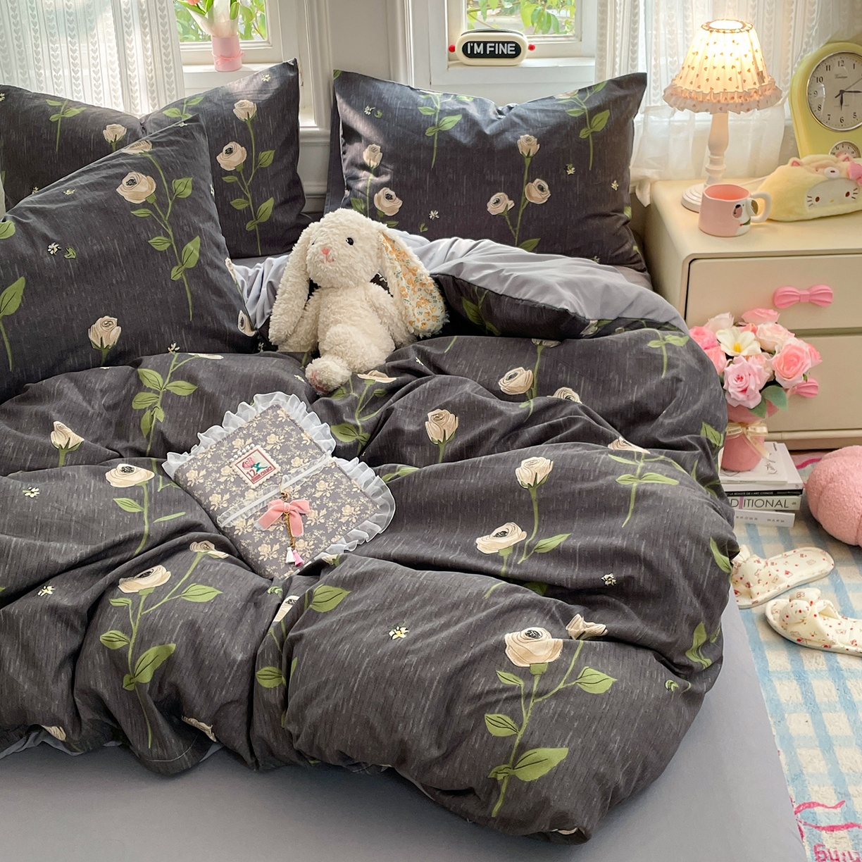 91家纺网 家纺一手货源 找家纺 瑞禾家纺 2026新款古法水洗四件套下载文件包含买家秀 雅致玫瑰