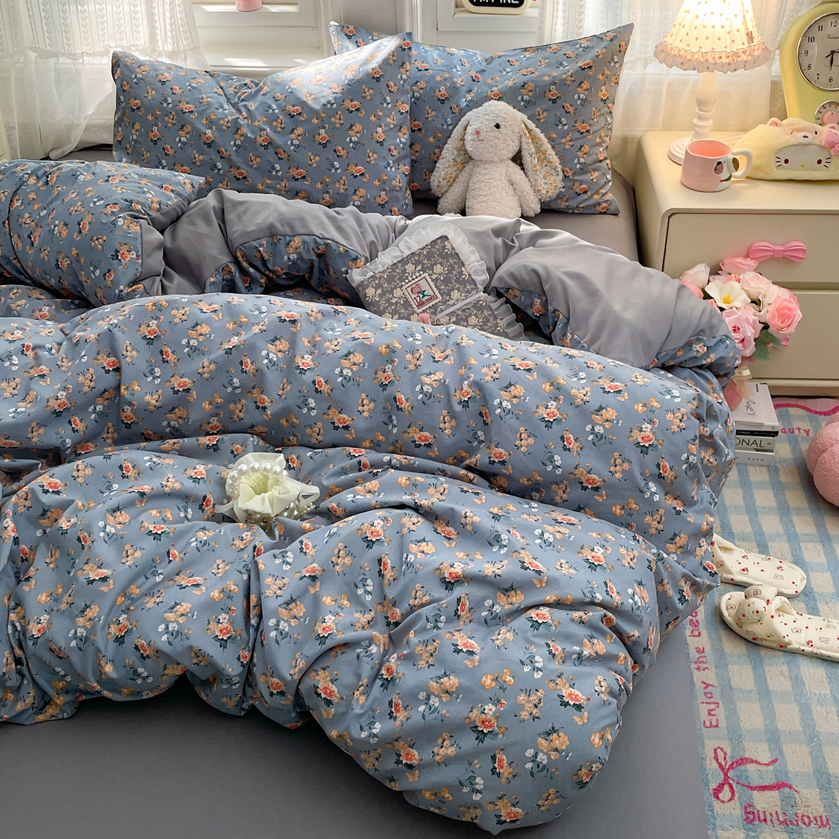 91家纺网 家纺一手货源 找家纺 瑞禾家纺 2026新款古法水洗四件套下载文件包含买家秀 烟花