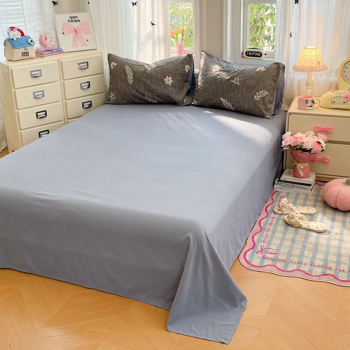 91家纺网 家纺一手货源 找家纺 瑞禾家纺 2026新款古法水洗四件套下载文件包含买家秀 叶影斑驳