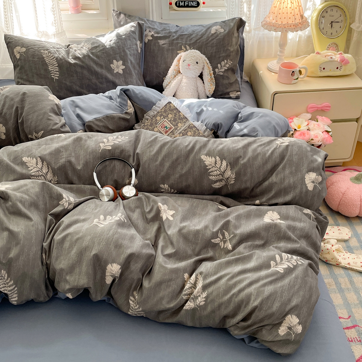 91家纺网 家纺一手货源 找家纺 瑞禾家纺 2026新款古法水洗四件套下载文件包含买家秀 叶影斑驳