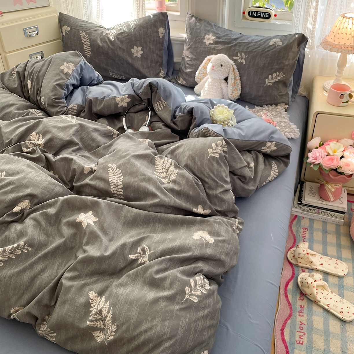 91家纺网 家纺一手货源 找家纺 瑞禾家纺 2026新款古法水洗四件套下载文件包含买家秀 叶影斑驳