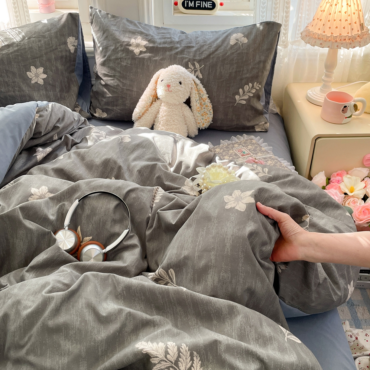 91家纺网 家纺一手货源 找家纺 瑞禾家纺 2026新款古法水洗四件套下载文件包含买家秀 叶影斑驳