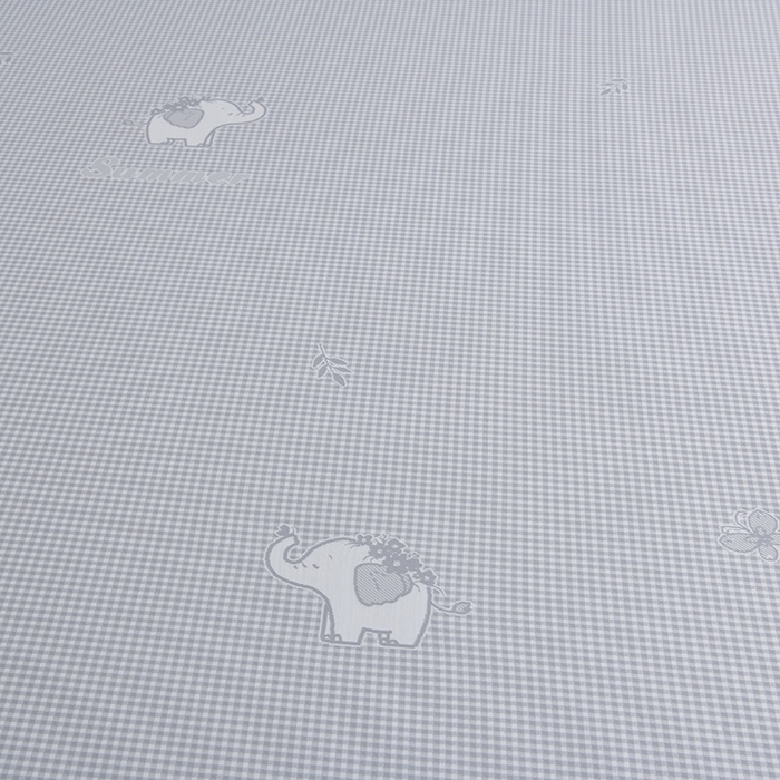 91家纺网 家纺一手货源 找家纺 小牛席业 2026春夏新款【实拍风格】双PE高凉感-小象提花冰丝席系列 灰色