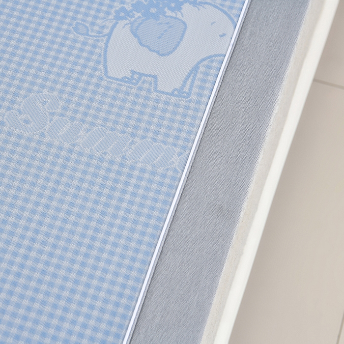 91家纺网 家纺一手货源 找家纺 小牛席业 2026春夏新款【实拍风格】双PE高凉感-小象提花冰丝席系列 蓝色