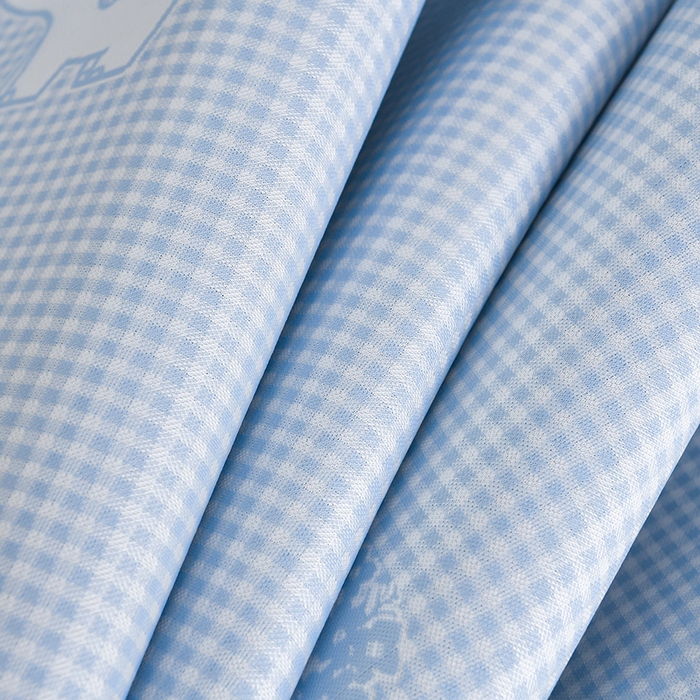 91家纺网 家纺一手货源 找家纺 小牛席业 2026春夏新款【实拍风格】双PE高凉感-小象提花冰丝席系列 蓝色