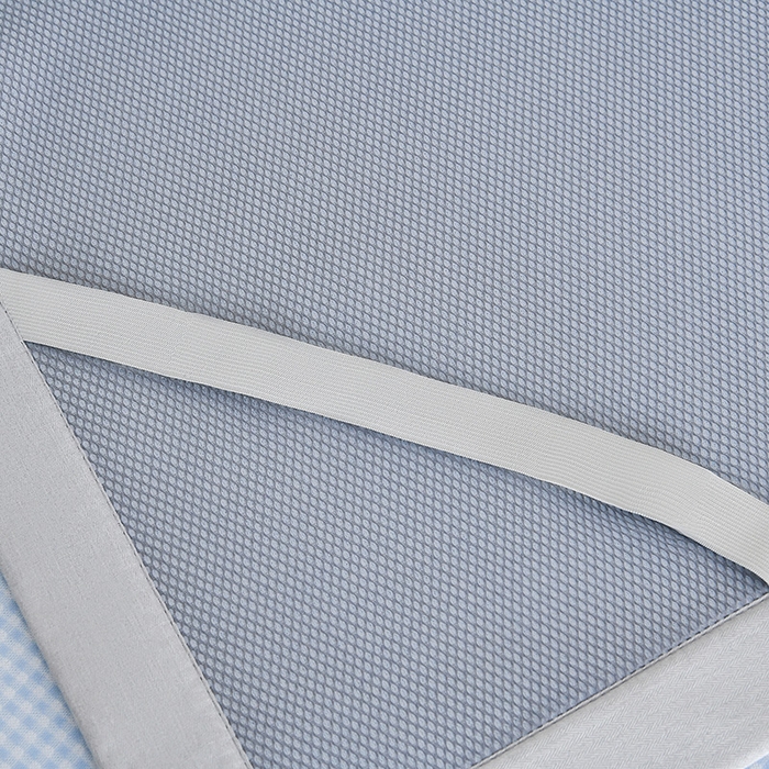 91家纺网 家纺一手货源 找家纺 小牛席业 2026春夏新款【实拍风格】双PE高凉感-小象提花冰丝席系列 蓝色