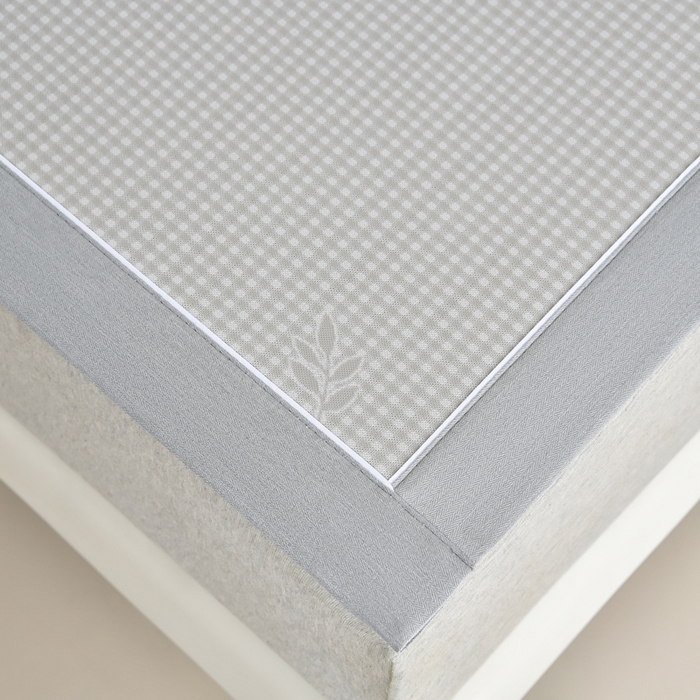 91家纺网 家纺一手货源 找家纺 小牛席业 2026春夏新款【实拍风格】双PE高凉感-小象提花冰丝席系列 香槟