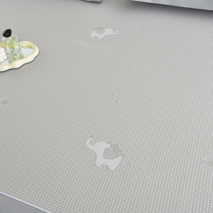 91家纺网 家纺一手货源 找家纺 小牛席业 2026春夏新款【实拍风格】双PE高凉感-小象提花冰丝席系列 香槟